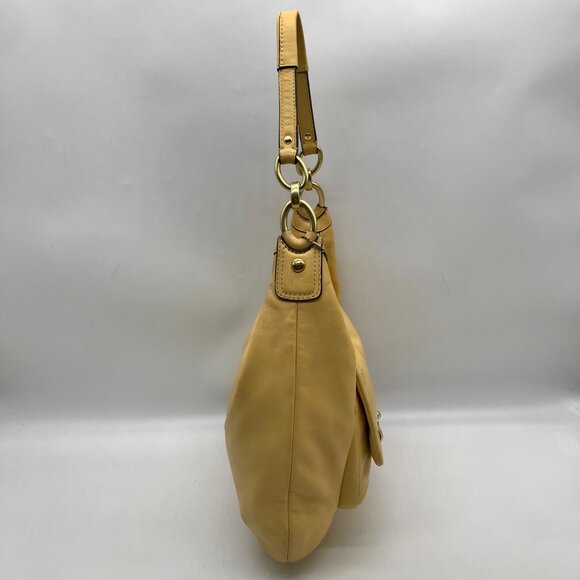 Coach Yellow Leather Kristen Covertible Hobo Bag F22306 - Picture 3 of 11